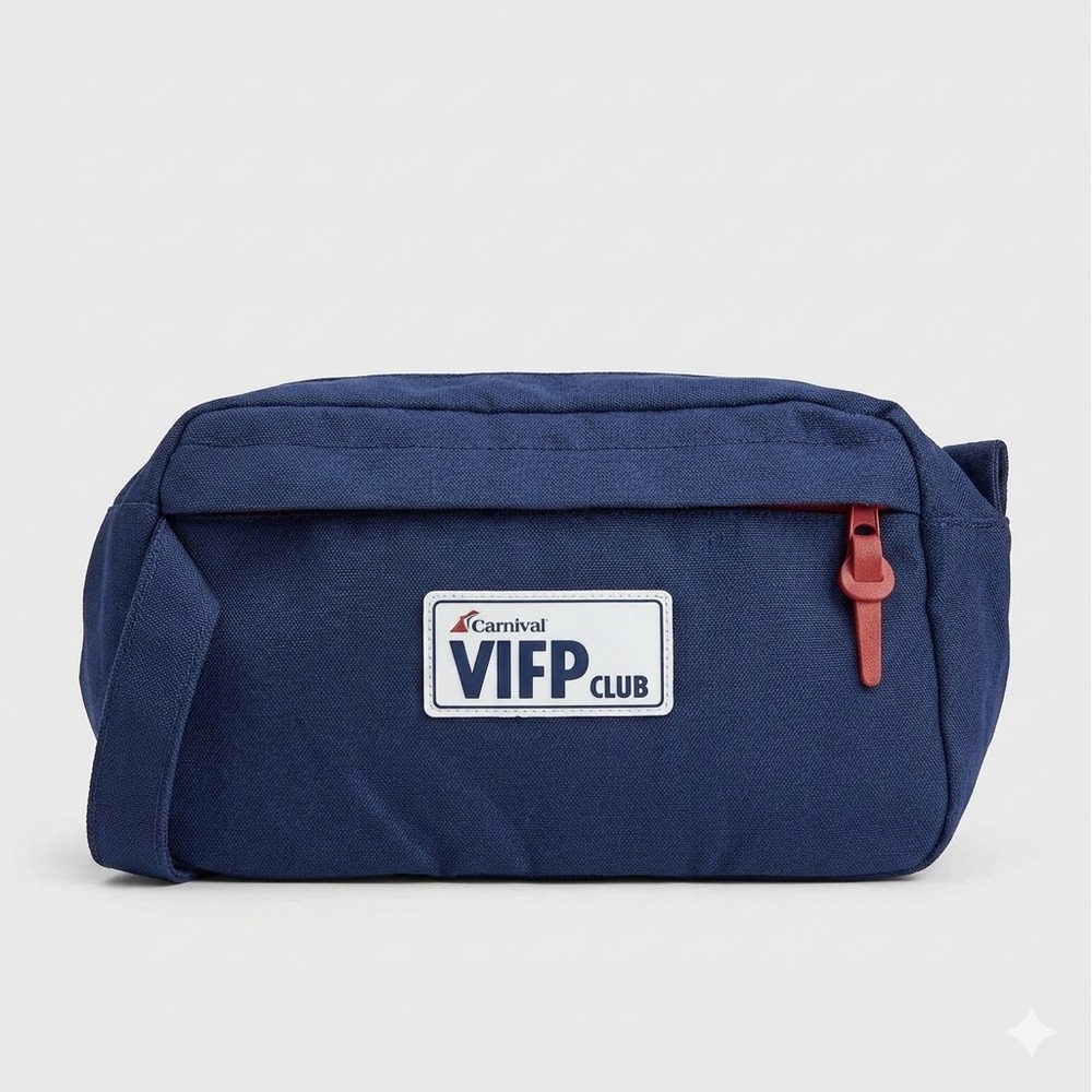 Carnival Cruise Line VIFP Travel Toiletry Bag Cosmetic Organizer Blue New Sealed